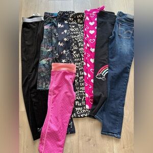 Girls jeans, leggings set of 8
